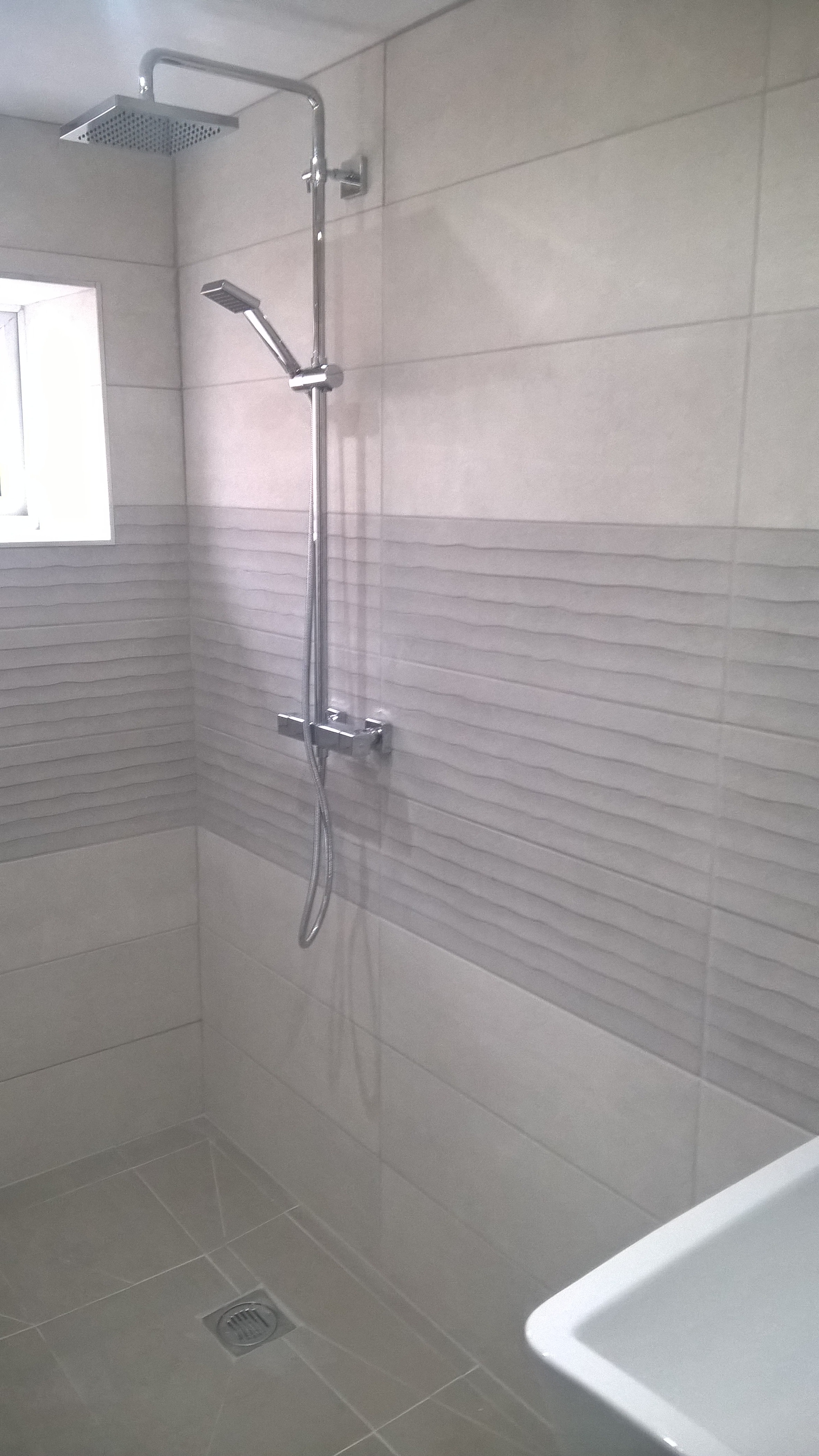 Newly built wetroom with a walk in shower