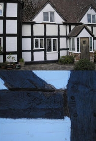 White and Black Traditional House