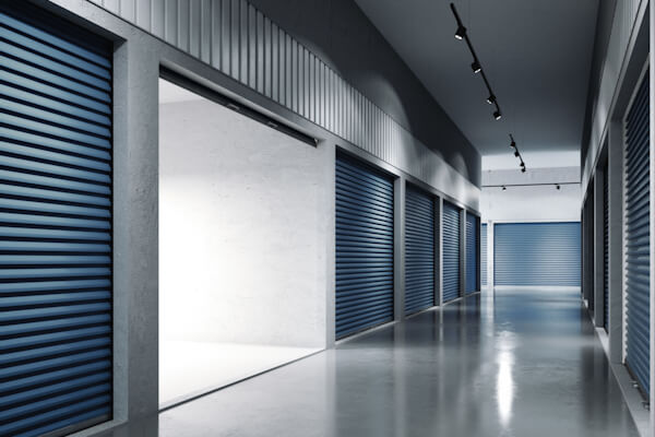 Blue Self Storage Units