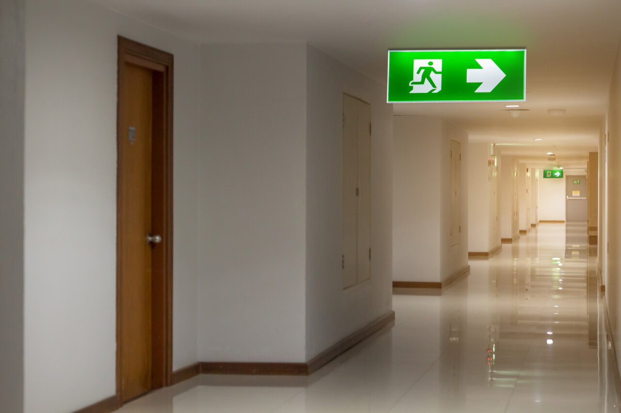 Emergency Fire Exit sign