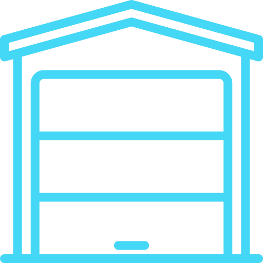Warehouse with Roller Shutter Icon