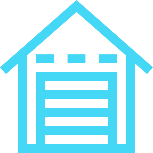 Building with Industrial Door Icon