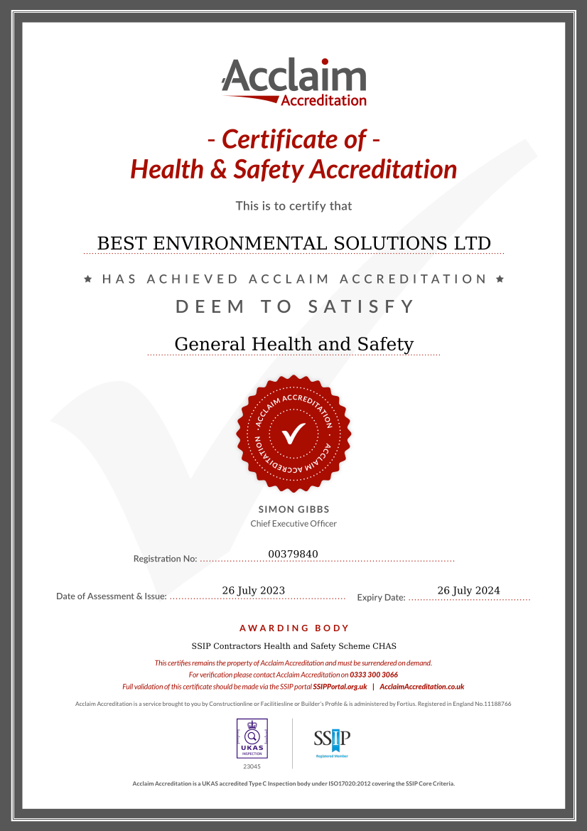 Acclaim SSIP DTS Certificate