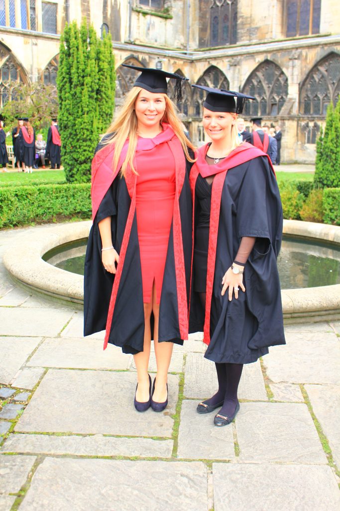 Two ladies at a graduation.