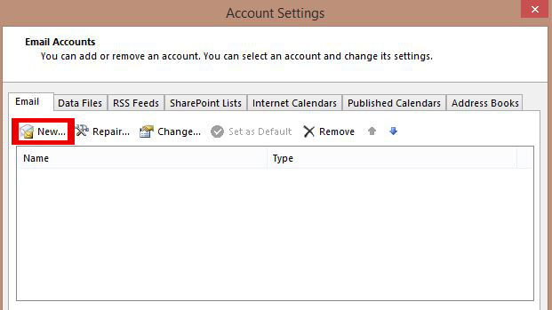 Email Set Up Account Settings