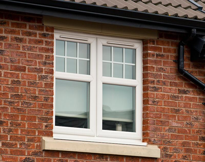 Clean Modern UPVC Double Glazed Window Unit