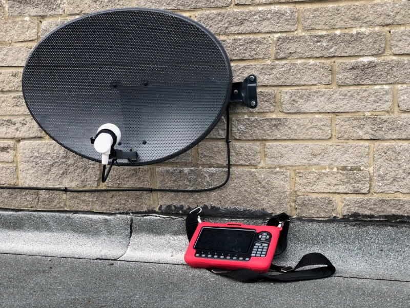 Satellite Dish on roof providing freesat