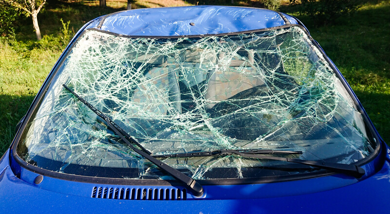 Smashed Windscreen
