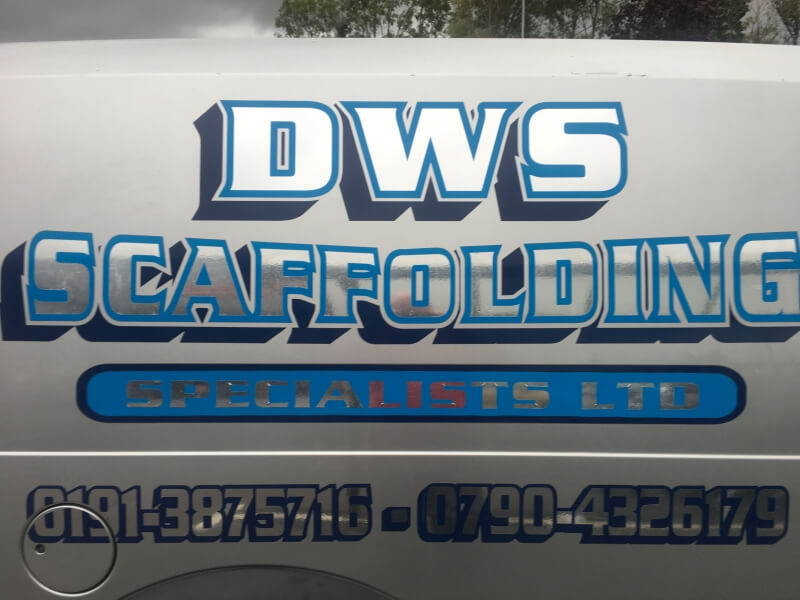 DWS Scaffolding Specialists Ltd work van
