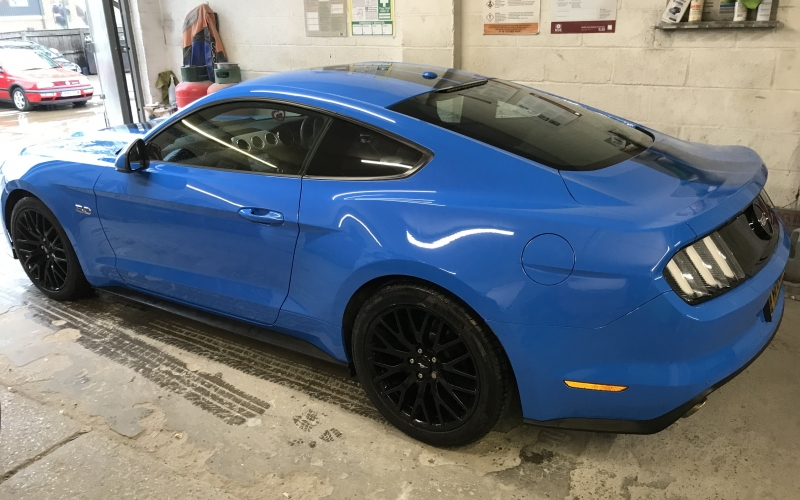 Resprayed Blue Mustang GT