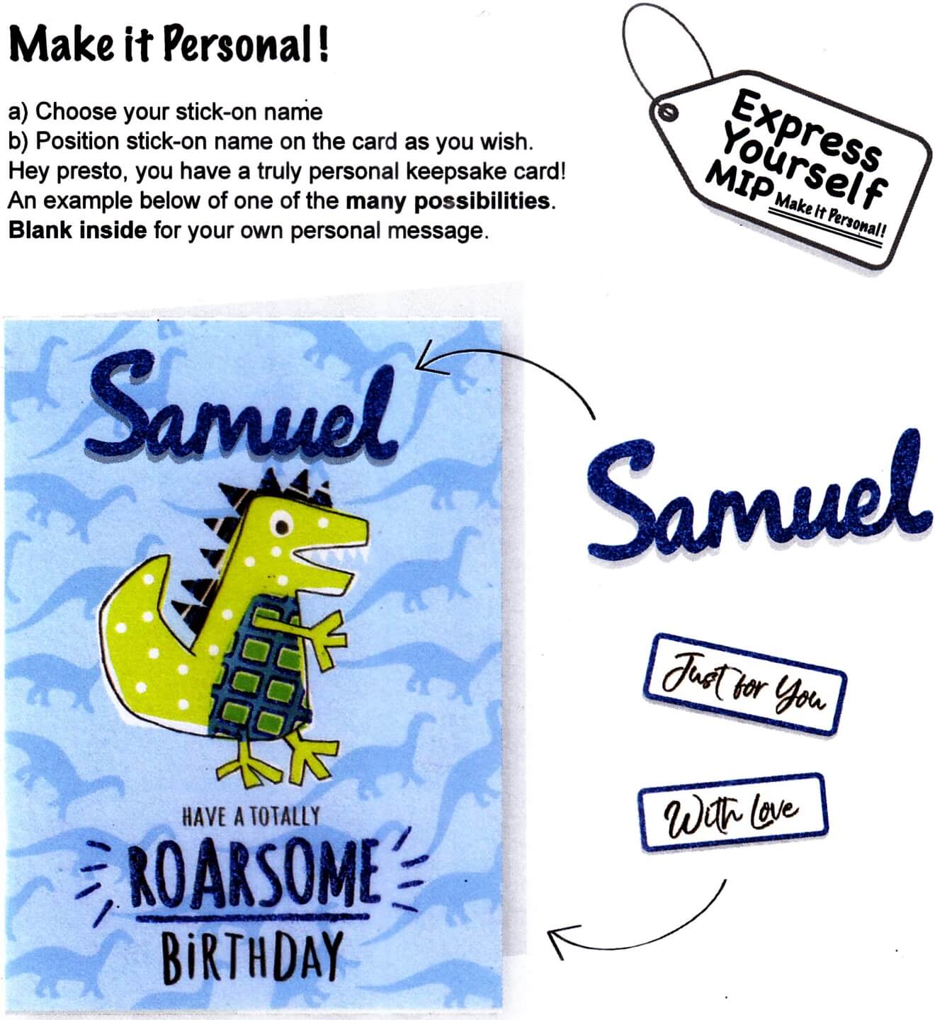 Greeting card for a person named Samuel