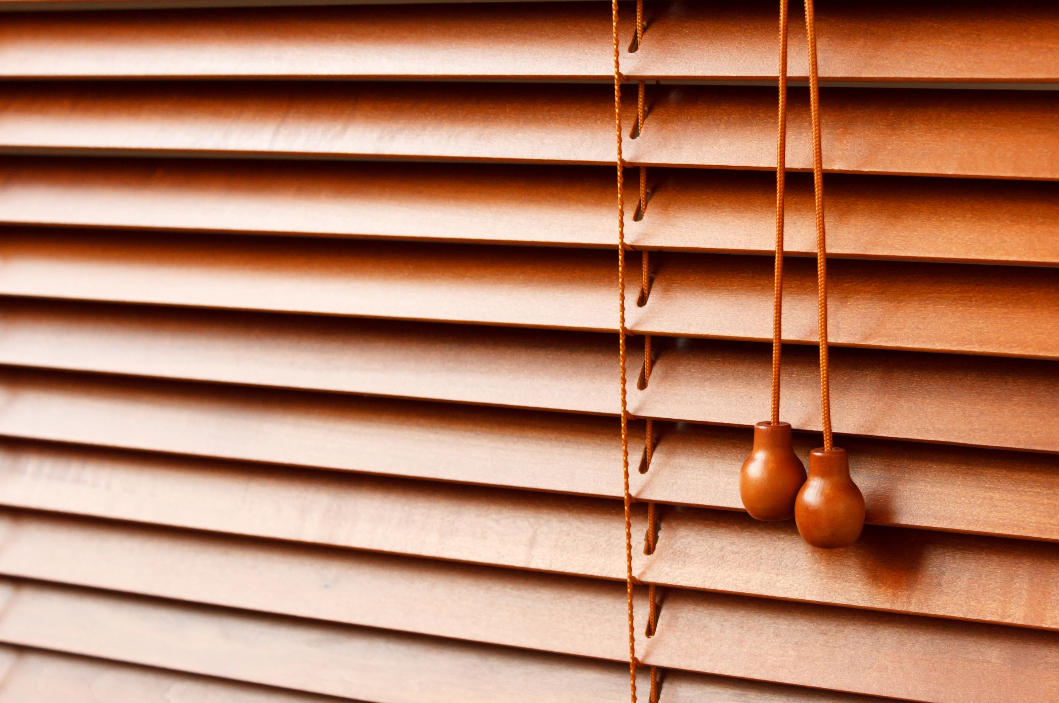 Window with Wooden Venetian Blinds