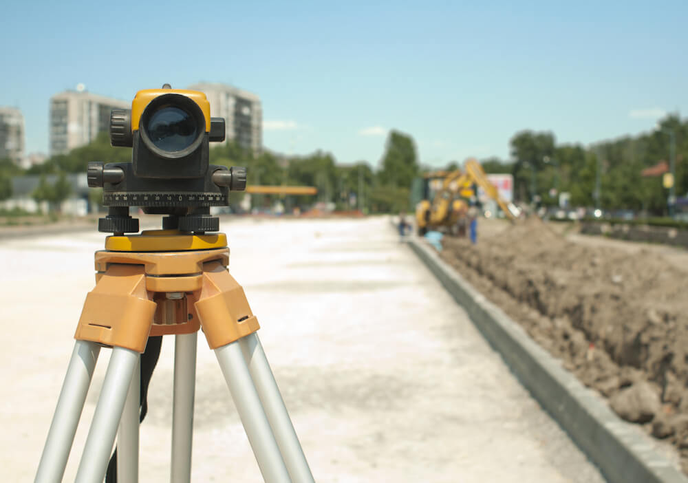 Surveying equipment to infrastructure construction project