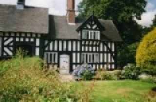 Freshly painted Tudor house