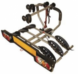 A rack of bicycle carriers