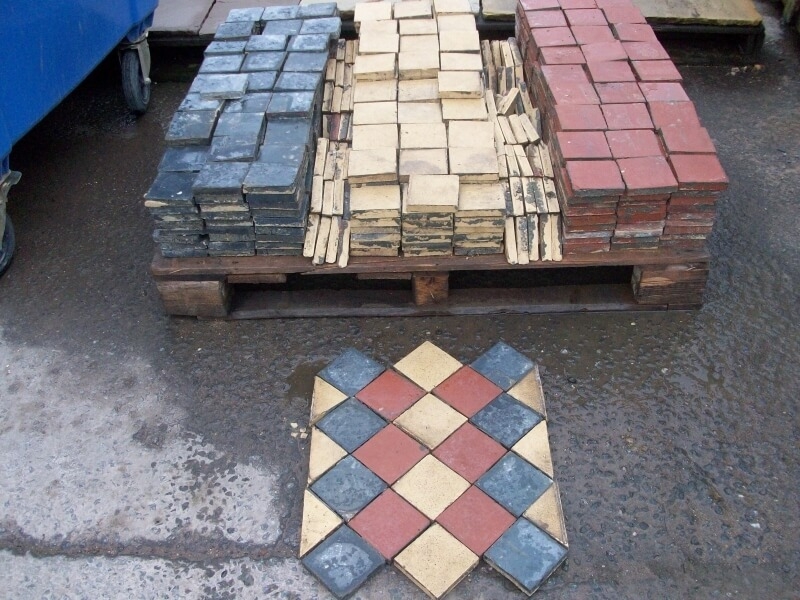 New Handmade 9” x 9” Buff Pamments Floor Tiles