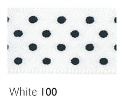 White 25mm micro dot ribbon - 20 meter reel