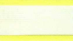 40mm yellow organza ribbon - 25 meter reel