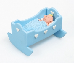 baby cradle blue - 60mm x 50mm