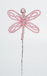 Lace dragonfly - pink - 55mm