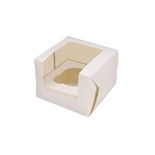 White Single Hold Cupcake Box