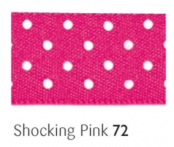 Shocking pink15mm  micro dot ribbon - 20 meter reel