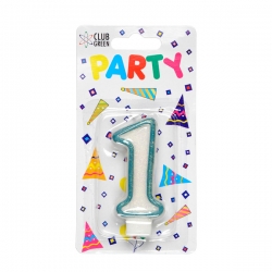 Party Candles / Number 1 Blue
