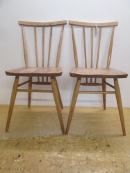 Early Ercol stick back chairs 