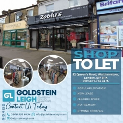Lock up shop TO LET - 52 Queens Road, Walthamstow, E17