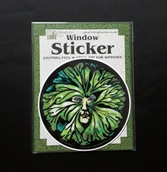 Window Sticker, Green Man, Norwich