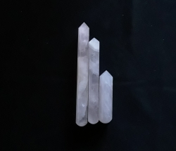Rose Quartz Crystal Wands, Set of 3