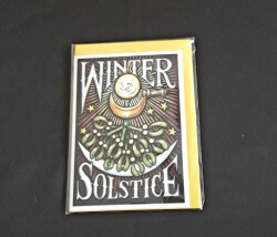 Mid-winter Solstice, Mistletoe Greetings Card