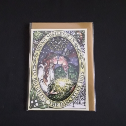 Mistletoe Kisses Yule Greetings Card