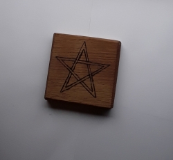 Oak Pentagram Altar Tile