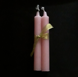 Pink Altar Candles, Set of 2