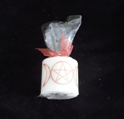 Pentacle and Triple Goddess Candle
