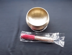 Beaten Brass Tibetan Singing Bowl, 12cm