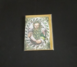 The Lord of Green Yule Greetings Card