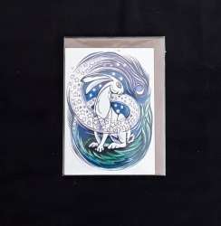 Hare and Stars, Pagan, Wiccan Greetings Card