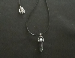 Black Obsidian Pendulum Pendant Necklace 