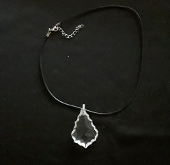 Large Crystal Pendant Necklace.