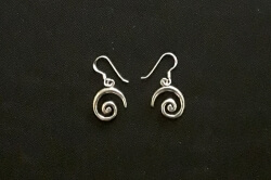 Silver Spiral Earrings 