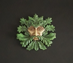 Green Man Wall Plaque, Leafy Oak