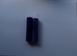 Purple Beeswax Candles, set of 2