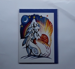 Yule Winter Hare Card