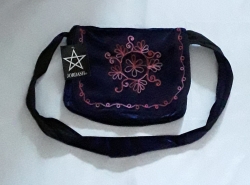 Blue Velvet Shoulder Bag, Fair Trade