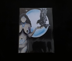The Morrighan and Raven Art Print