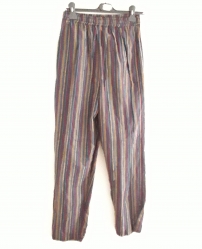 Blue, Red, Yellow Striped Fair Trade Boho Trousers
