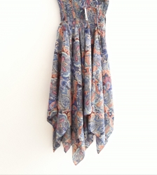 Blue Handkerchief Dress, Fair Trade