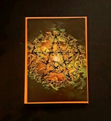 Pagan Wiccan Pentagram and Ivy, Greetings Card